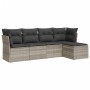Garden sofa set and cushions 5 pieces light gray synthetic rattan by , Garden sets - Ref: Foro24-3249401, Price: 337,15 €, Di...