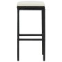 Taburetes de cocina con cojines 2 uds ratán sintético negro von vidaXL, Küchenhocker - Ref: Foro24-313440, Preis: 51,01 €, Ra...