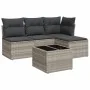 Garden sofa set and cushions 5 pieces light gray synthetic rattan by , Garden sets - Ref: Foro24-3249351, Price: 306,61 €, Di...