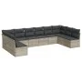 Set of 10-piece garden sofas with light gray synthetic rattan cushions by , Garden sets - Ref: Foro24-3249931, Price: 638,05 ...