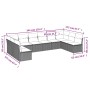 Set of 10-piece garden sofas with light gray synthetic rattan cushions by , Garden sets - Ref: Foro24-3249931, Price: 637,20 ...