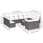 Set of garden sofas with 13 pieces of gray synthetic rattan cushions by , Garden sets - Ref: Foro24-3250281, Price: 884,12 €,...