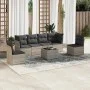 Garden sofa set 7 pieces with light gray PE rattan cushions by , Garden sets - Ref: Foro24-3249221, Price: 451,74 €, Discount: %