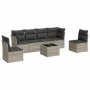 Garden sofa set 7 pieces with light gray PE rattan cushions by , Garden sets - Ref: Foro24-3249221, Price: 451,74 €, Discount: %