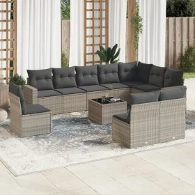 Garden sofa set 11 pieces and gray synthetic rattan cushions by , Modular outdoor sofas - Ref: Foro24-3251459, Price: 717,84 ...