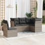 Garden sofa set and cushions 5 pieces light gray synthetic rattan by , Garden sets - Ref: Foro24-3249481, Price: 359,38 €, Di...