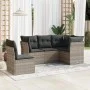 Garden sofa set and cushions 5 pieces light gray synthetic rattan by , Garden sets - Ref: Foro24-3249481, Price: 365,48 €, Di...