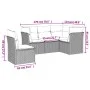 Garden sofa set and cushions 5 pieces light gray synthetic rattan by , Garden sets - Ref: Foro24-3249481, Price: 365,48 €, Di...