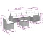 Garden sofa set 7 pieces with light gray PE rattan cushions by , Garden sets - Ref: Foro24-3253779, Price: 478,89 €, Discount: %