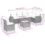Garden sofa set 7 pieces with light gray PE rattan cushions by , Garden sets - Ref: Foro24-3253779, Price: 495,76 €, Discount: %