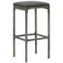 Kitchen stools with cushions 2 pcs gray synthetic rattan by vidaXL, Kitchen stools - Ref: Foro24-313441, Price: 51,33 €, Disc...