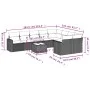 Set of 10-piece garden sofas with light gray synthetic rattan cushions by , Modular outdoor sofas - Ref: Foro24-3251789, Pric...