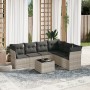Garden sofa set 7 pieces with light gray PE rattan cushions by , Garden sets - Ref: Foro24-3249531, Price: 483,61 €, Discount: %
