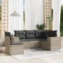 Garden sofa set and cushions 5 pieces light gray synthetic rattan by , Garden sets - Ref: Foro24-3254909, Price: 379,54 €, Di...