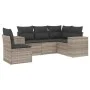 Garden sofa set and cushions 5 pieces light gray synthetic rattan by , Garden sets - Ref: Foro24-3254909, Price: 379,54 €, Di...
