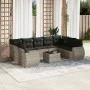 Set sofás jardín 10 pzas con cojines ratán sintético gris claro de , Conjuntos de jardín - Ref: Foro24-3254149, Precio: 687,2...