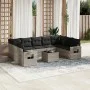 Set sofás jardín 10 pzas con cojines ratán sintético gris claro de , Conjuntos de jardín - Ref: Foro24-3252949, Precio: 668,9...