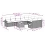 Set of 10-piece garden sofas with light gray synthetic rattan cushions by , Garden sets - Ref: Foro24-3252989, Price: 668,83 ...