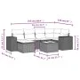 Garden sofa set 7 pieces with light gray PE rattan cushions by , Garden sets - Ref: Foro24-3255209, Price: 490,64 €, Discount: %