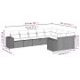 Garden furniture set 9 pieces and light gray synthetic rattan cushions by , Garden sets - Ref: Foro24-3255379, Price: 636,31 ...
