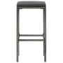 Kitchen stools with cushions 2 pcs gray synthetic rattan by vidaXL, Kitchen stools - Ref: Foro24-313441, Price: 51,78 €, Disc...