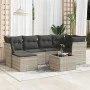 Garden sofa set 7 pieces with light gray PE rattan cushions by , Garden sets - Ref: Foro24-3249801, Price: 474,97 €, Discount: %