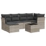 Garden sofa set 7 pieces with light gray PE rattan cushions by , Garden sets - Ref: Foro24-3249801, Price: 452,23 €, Discount: %