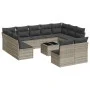 Gartensofagarnitur 12-teilig mit grauen Polstern aus synthetischem Rattan von , Gartensets - Ref: Foro24-3250201, Preis: 846,...