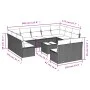 Gartensofagarnitur 12-teilig mit grauen Polstern aus synthetischem Rattan von , Gartensets - Ref: Foro24-3250201, Preis: 846,...