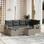 Set de sofás de jardín 7 pzas con cojines ratán PE gris claro de , Conjuntos de jardín - Ref: Foro24-3263808, Precio: 464,91 ...