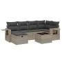 Garden sofa set 7 pieces with light gray PE rattan cushions by , Garden sets - Ref: Foro24-3263808, Price: 466,24 €, Discount: %