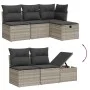 Garden sofa set 7 pieces with light gray PE rattan cushions by , Garden sets - Ref: Foro24-3263808, Price: 466,24 €, Discount: %