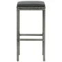 Kitchen stools with cushions 2 pcs gray synthetic rattan by vidaXL, Kitchen stools - Ref: Foro24-313441, Price: 51,33 €, Disc...