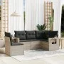 Garden sofa set and cushions 5 pieces light gray synthetic rattan by , Garden sets - Ref: Foro24-3252509, Price: 363,50 €, Di...
