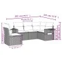 Garden sofa set and cushions 5 pieces light gray synthetic rattan by , Garden sets - Ref: Foro24-3252509, Price: 363,50 €, Di...