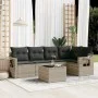Garden sofa set 6 pieces and gray synthetic rattan cushions by , Garden sets - Ref: Foro24-3252479, Price: 420,60 €, Discount: %