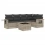 Garden sofa set 6 pieces and gray synthetic rattan cushions by , Garden sets - Ref: Foro24-3252479, Price: 420,60 €, Discount: %
