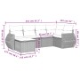 Garden sofa set 6 pieces and gray synthetic rattan cushions by , Garden sets - Ref: Foro24-3253999, Price: 430,88 €, Discount: %