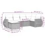 Garden sofa set 6 pieces and gray synthetic rattan cushions by , Garden sets - Ref: Foro24-3253999, Price: 439,31 €, Discount: %
