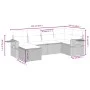 Set de sofás de jardín 6 pzas y cojines ratán sintético gris de , Conjuntos de jardín - Ref: Foro24-3263798, Precio: 413,97 €...