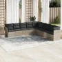 Set muebles jardín 9 pzas y cojines ratán sintético gris claro de , Conjuntos de jardín - Ref: Foro24-3249621, Precio: 589,95...