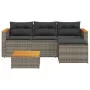 3-piece garden sofa set with gray synthetic rattan cushions by , Garden sets - Ref: Foro24-365827, Price: 287,99 €, Discount: %
