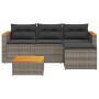 Set de sofá de jardín 3 pzas y cojines ratán sintético gris de , Conjuntos de jardín - Ref: Foro24-365827, Precio: 269,44 €