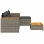3-piece garden sofa set with gray synthetic rattan cushions by , Garden sets - Ref: Foro24-365827, Price: 287,99 €, Discount: %