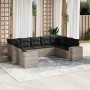 Gartenmöbel-Set 9-teilig mit Kissen aus hellem grauem Kunst-Rattan. von , Gartensets - Ref: Foro24-3223001, Preis: 624,52 €, ...