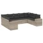 Gartenmöbel-Set 9-teilig mit Kissen aus hellem grauem Kunst-Rattan. von , Gartensets - Ref: Foro24-3223001, Preis: 635,81 €, ...