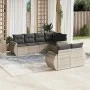 Garden sofa set 7 pieces with light gray PE rattan cushions by , Modular outdoor sofas - Ref: Foro24-3221611, Price: 565,34 €...