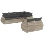 Garden sofa set 7 pieces with light gray PE rattan cushions by , Modular outdoor sofas - Ref: Foro24-3221611, Price: 565,34 €...