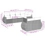 Set de sofás de jardín 7 pzas con cojines ratán PE gris claro de , Sofás modulares de exterior - Ref: Foro24-3221611, Precio:...