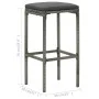 High stools with 4 gray synthetic rattan cushions by vidaXL, Kitchen stools - Ref: Foro24-313447, Price: 94,32 €, Discount: %